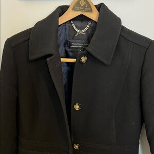 J- crew Black Italian Double Cotton women Coat